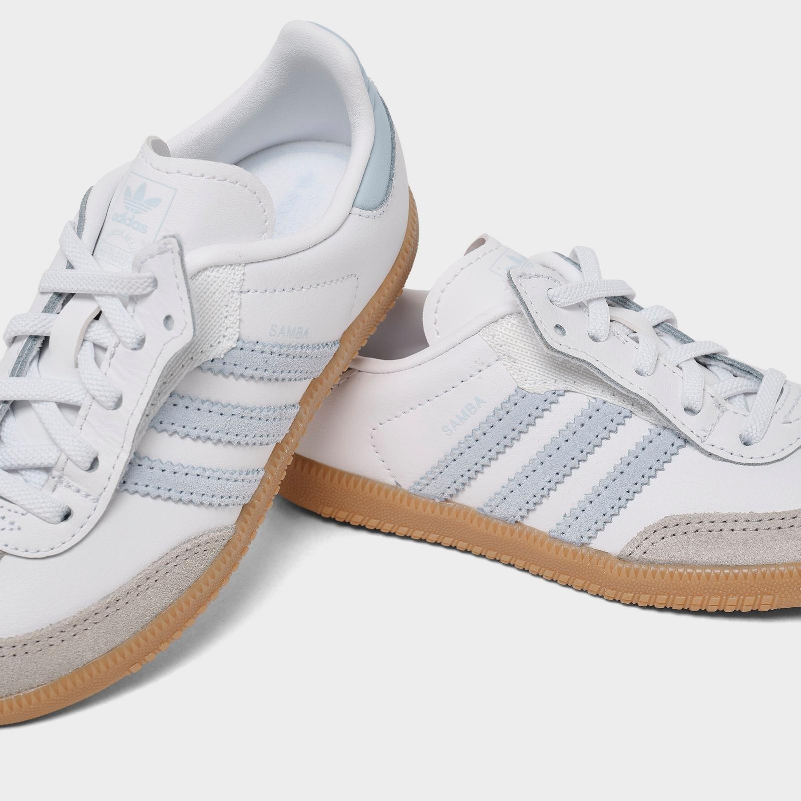 Kids' Toddler adidas Originals Samba OG Comfort Closure Casual Shoes - Cloud White/Crystal Sky/Gum - view 3