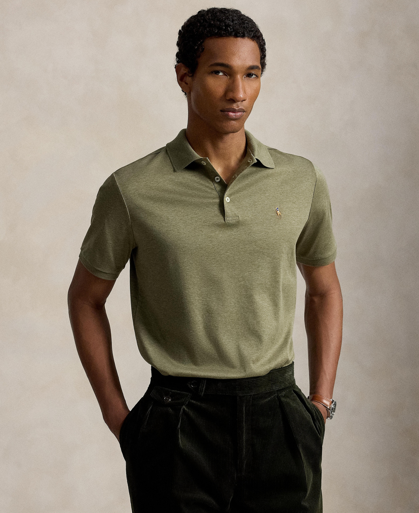 Polo Ralph Lauren Men's Classic-Fit Soft Cotton Polo Shirt - Light Green Heather
