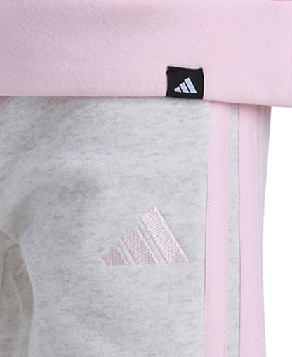 adidas Girls' 2T-6X Long-Sleeve Hoodie and Jogger Pants, 2-Piece Set - Distilled Pink