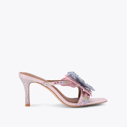 Kurt Geiger London Big Butterfly Mule Heel - Pink