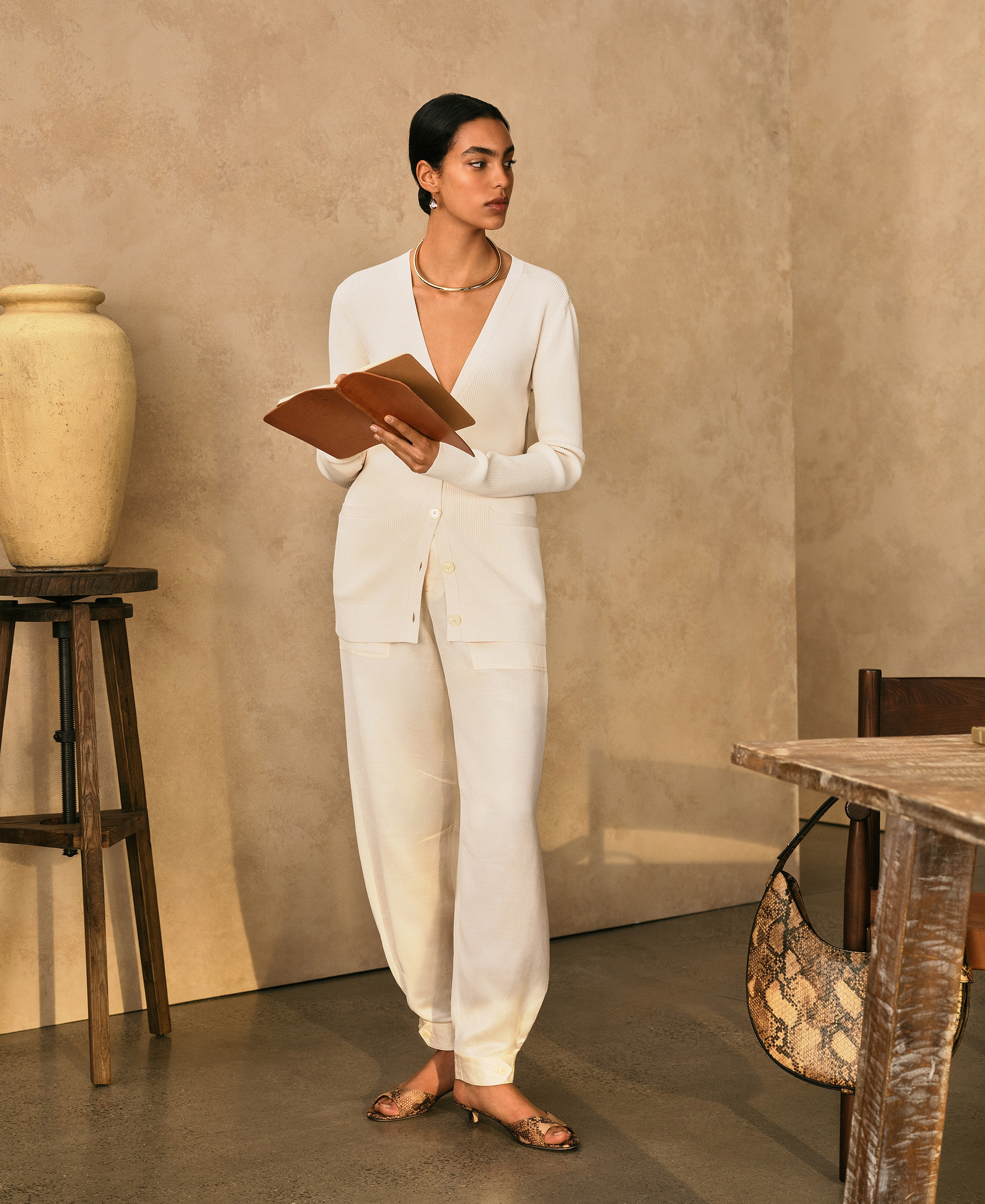 Lauren Ralph Lauren Women's Shantung Barrel Cargo Pants - Mascarpone Cream