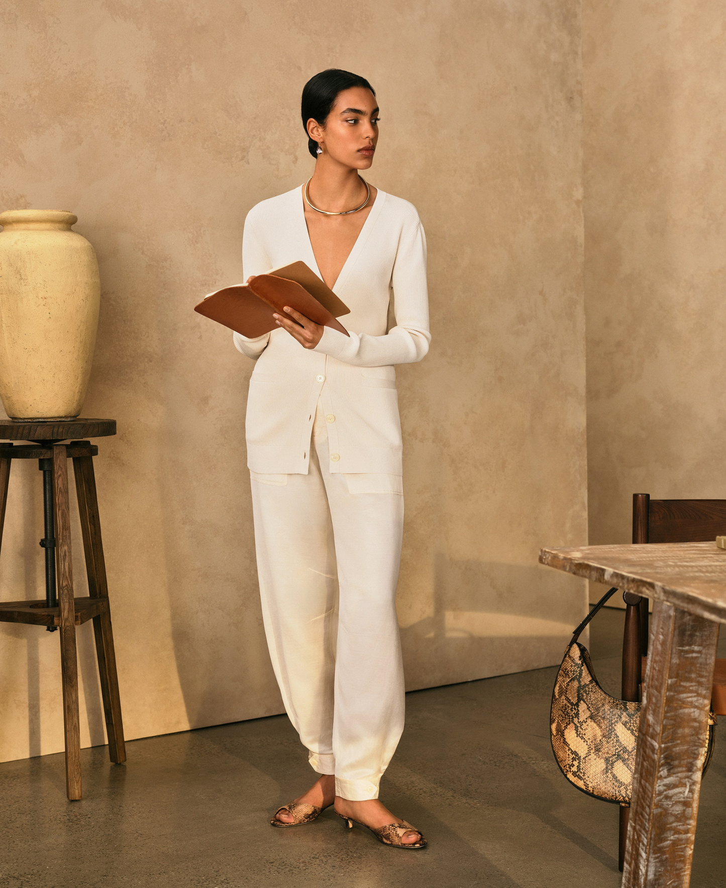 Lauren Ralph Lauren Women's Shantung Barrel Cargo Pants - Mascarpone Cream