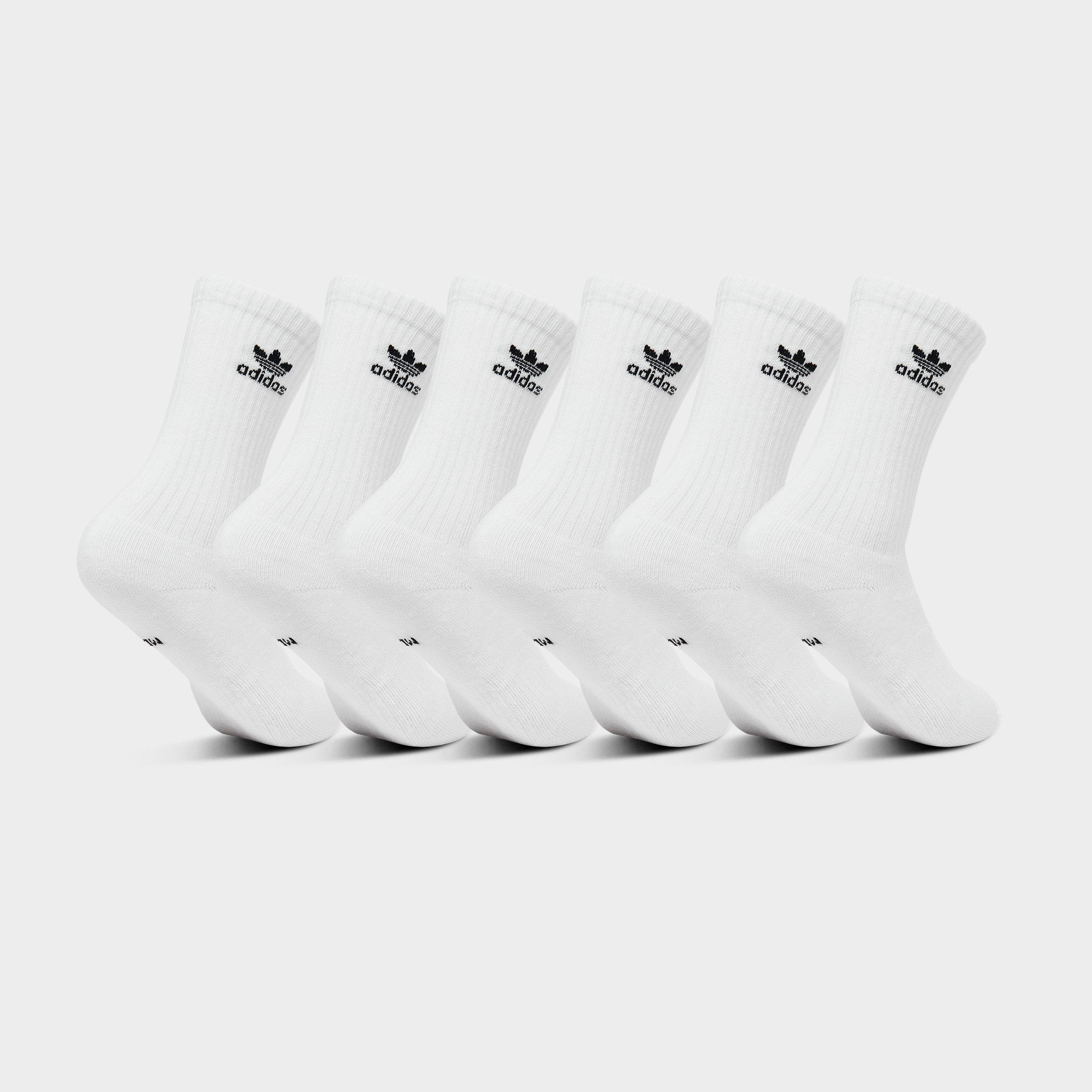 Women's adidas Originals Trefoil Cushion Crew Socks (6-Pack) - White