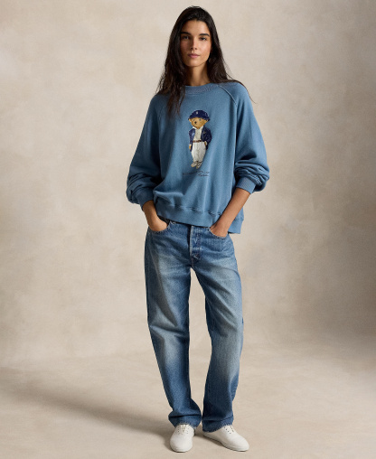 Polo Ralph Lauren Women's Polo Bear Crewneck Sweatshirt - Camp Blue