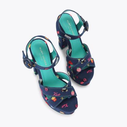 Kurt Geiger London Embroidery Platform - Blue - view 3