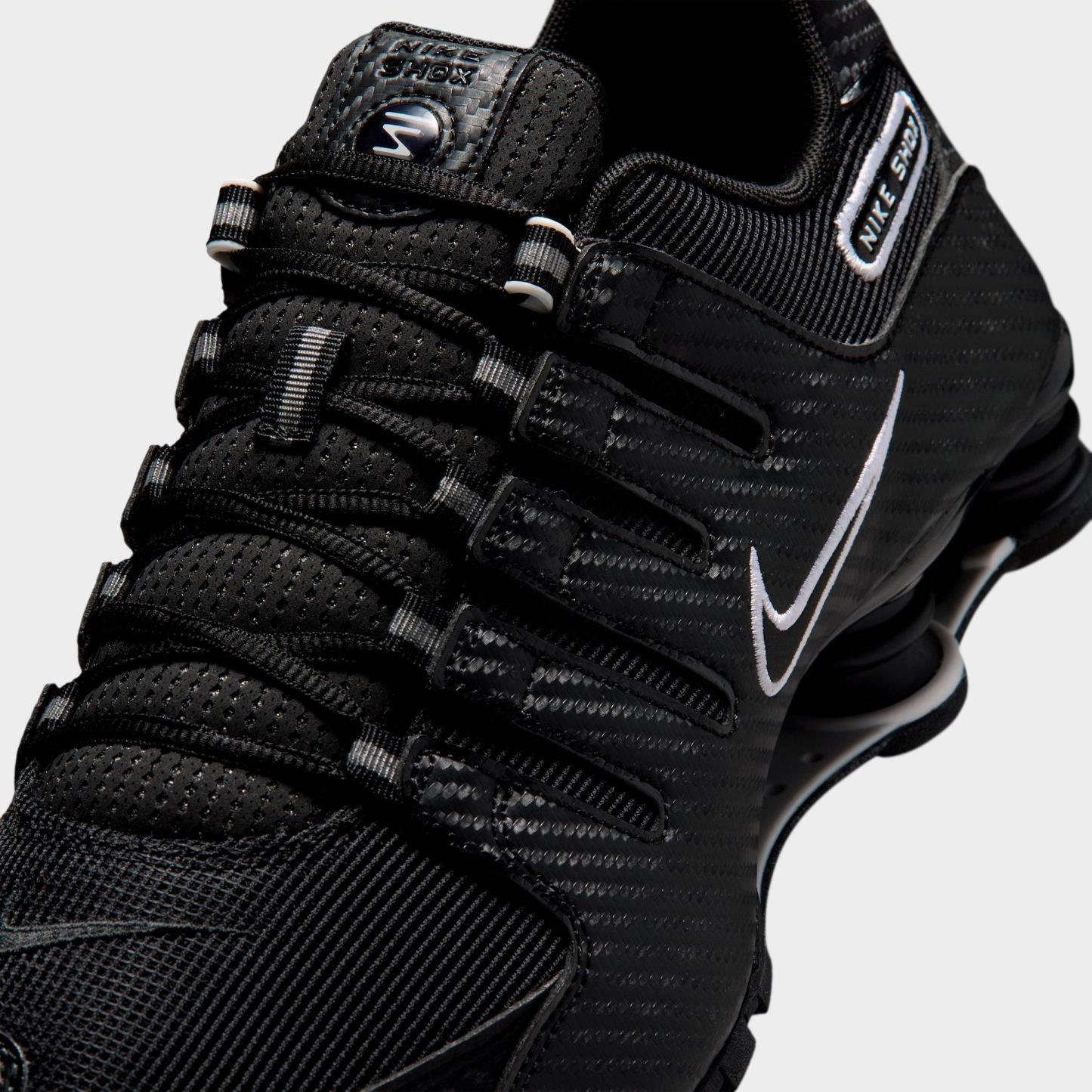 Men's Nithtke Shox NZ Casual Shoes - Black/White/Black - Detail shot