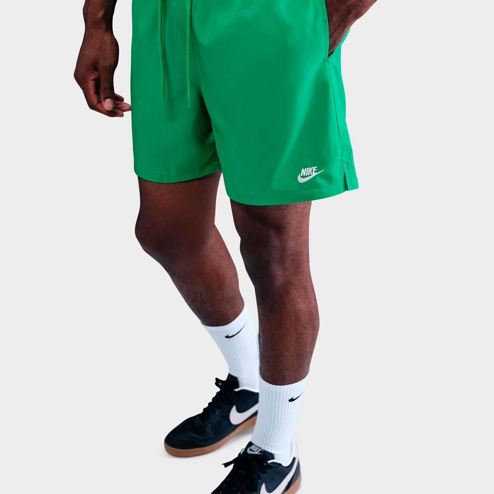 Men's Nike Club Woven 6" Flow Shorts - Stadium Green/White