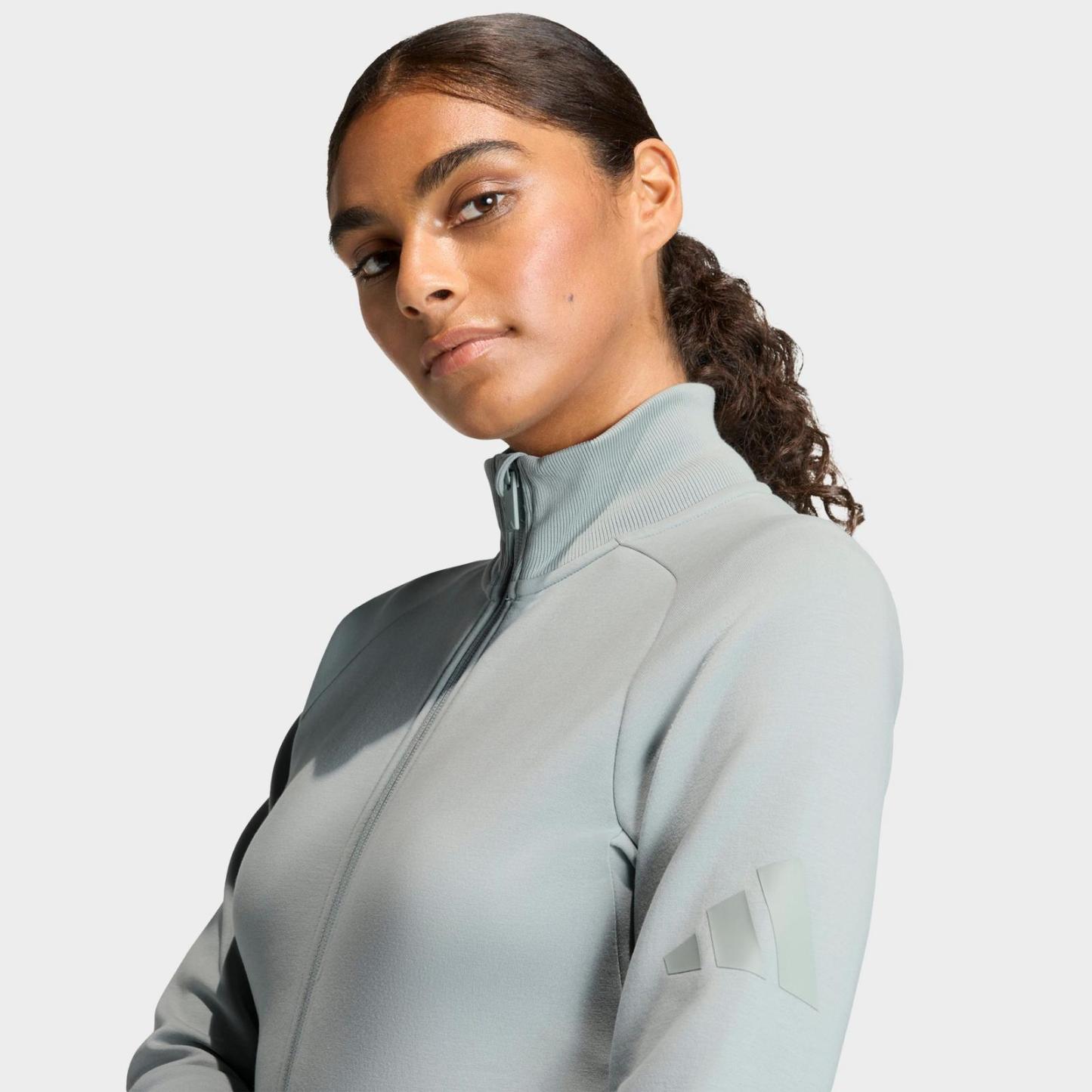 Women's adidas Sportswear Soft Lux Slim Track Top - Wonder Sage - view 4