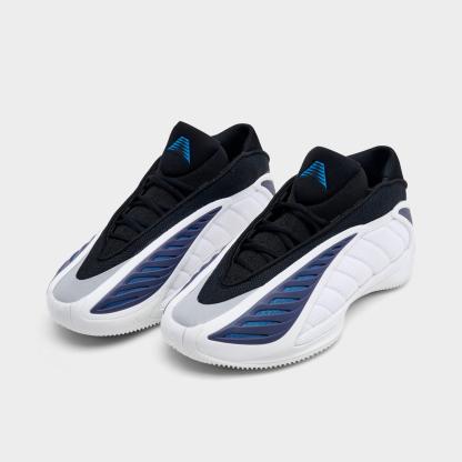 Big Kids' adidas Anthony Edwards 2 Low Basketball Shoes - White/Core Black/Dusty Ink - view 2