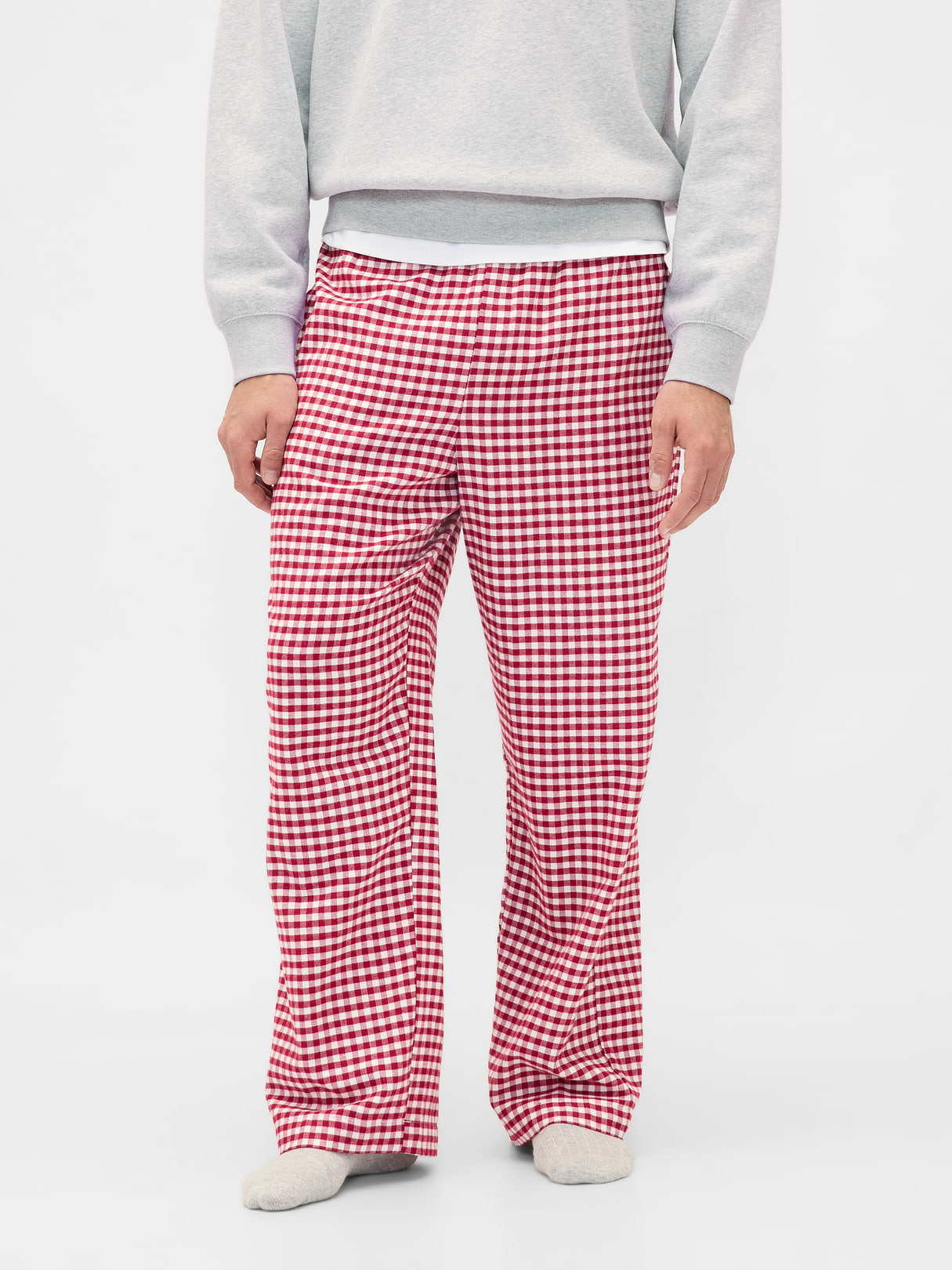 Adult Softest Flannel PJ Pants - Red gingham print