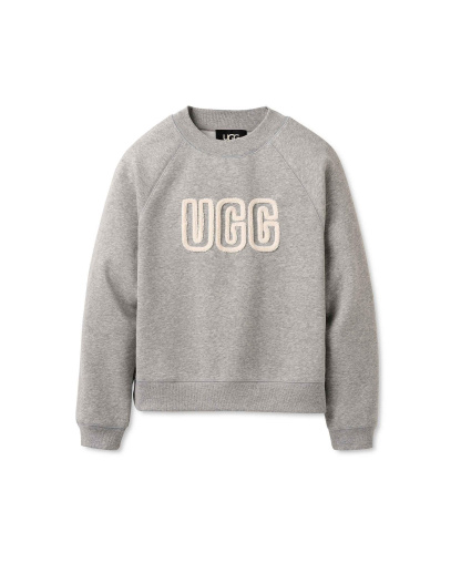 UGG Women's Logo Crewneck Sweatshirt - Grey Heather