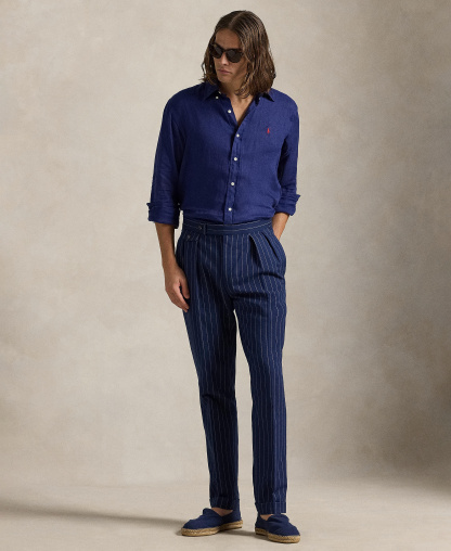 Polo Ralph Lauren Men's Classic-Fit Linen Shirt - New Classic Navy