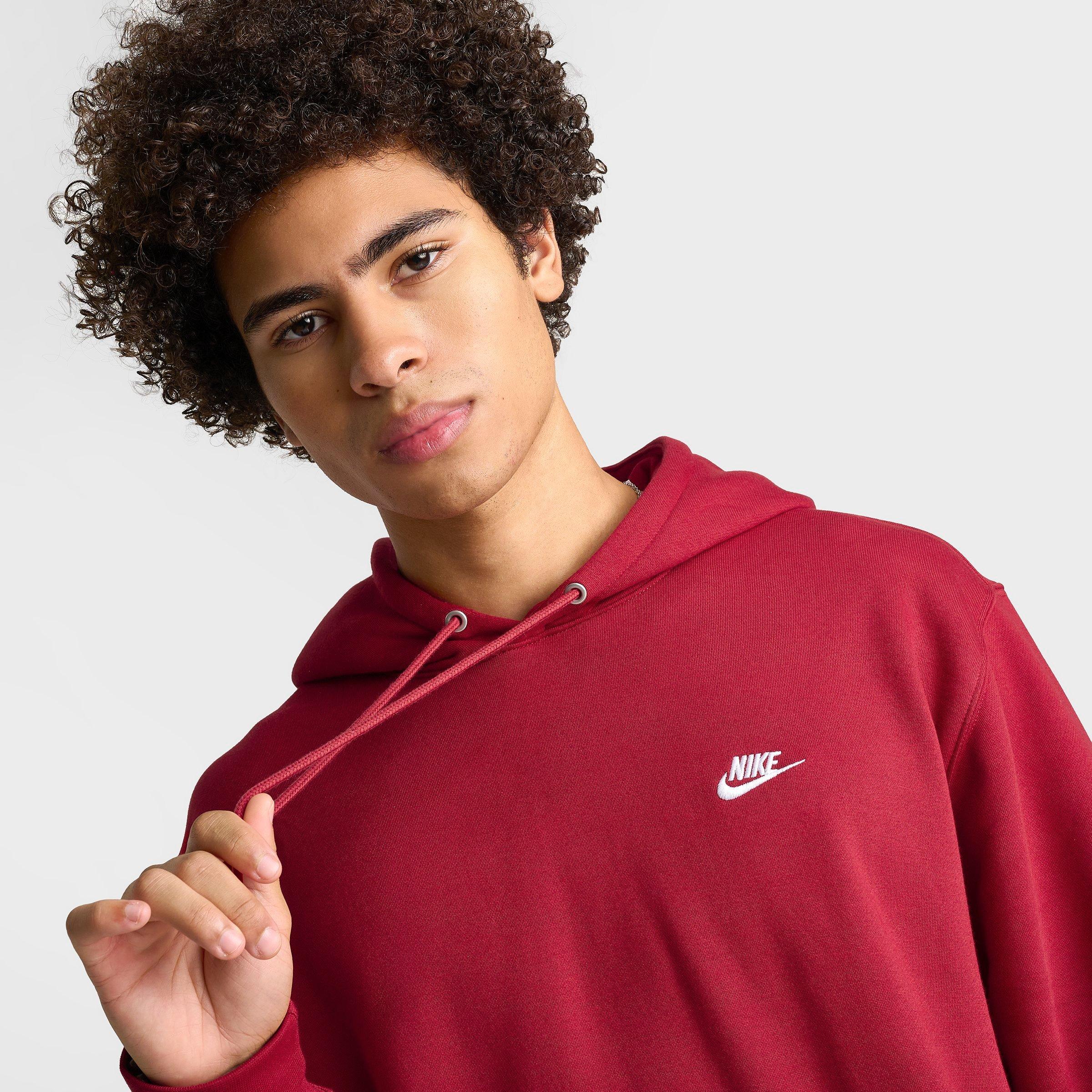 Men's Nithtke Club Fleece Premium Embroidered Pullover Hoodie - Part 1 - Tough Red/Tough Red/White