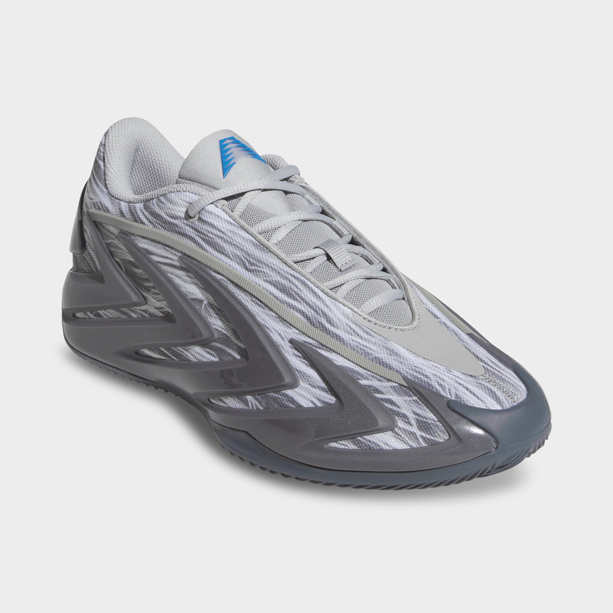 Men's adidas Anthony Edwards 3 Basketball Shoes - Stone/Onix/Night Grey - Both shoes facing left