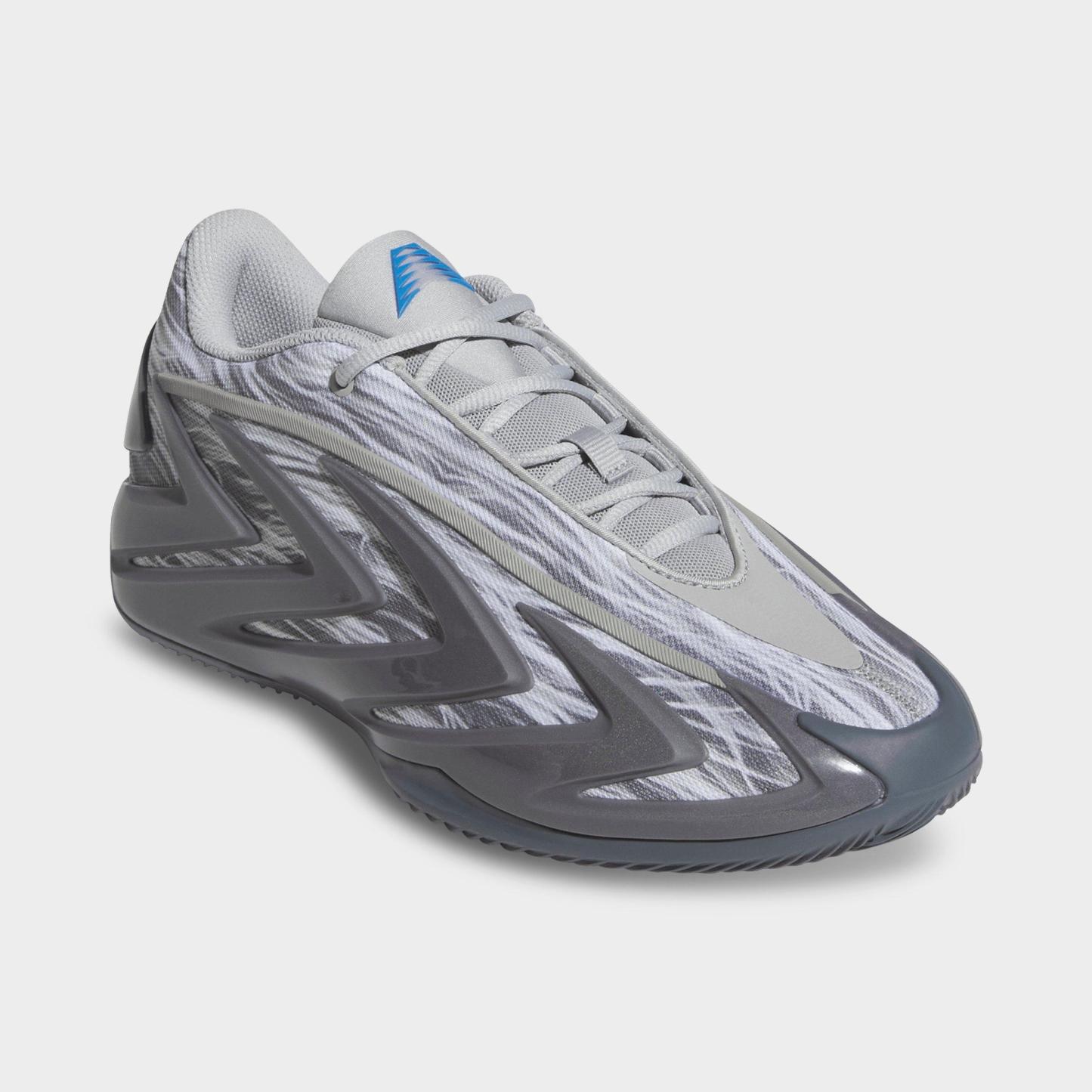 Men's adidas Anthony Edwards 3 Basketball Shoes - Stone/Onix/Night Grey - Both shoes facing left