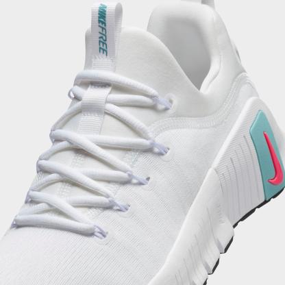 Women's Nithtke Free Metcon 6 Training Shoes - White/Hot Punch/Denim Turquoise/Black - Detail shot