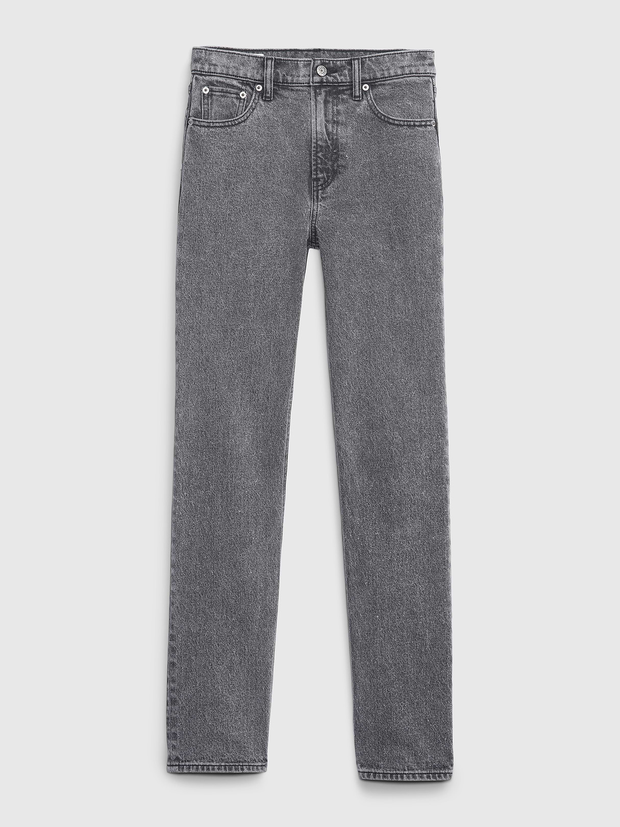 High Rise '90s Slim Straight Jeans - washed black