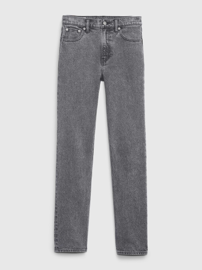 High Rise '90s Slim Straight Jeans - washed black