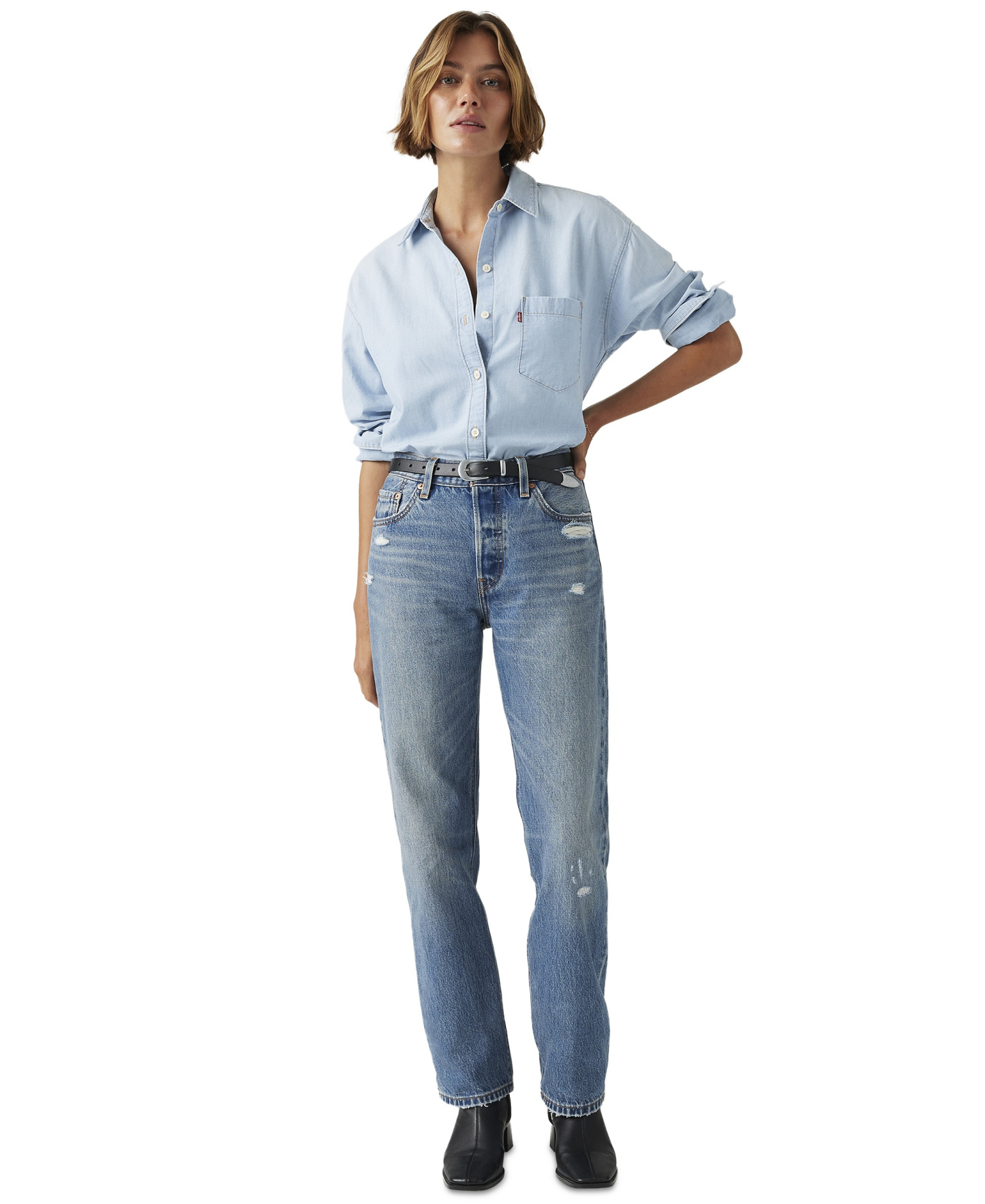 Levi's Premium Women's 501 90's Mid-Rise Straight-Fit Jeans 30" - Verified Vintage