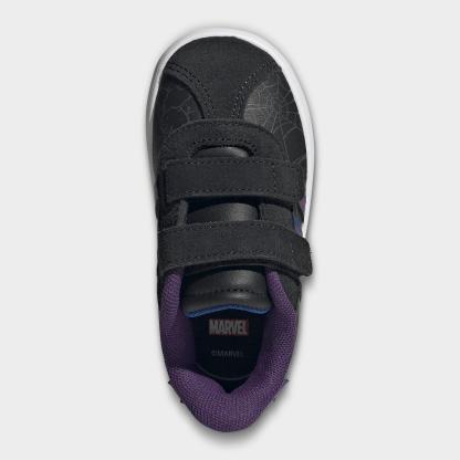 Kids' Toddler adidas VL Court 3.0 Hook-And-Loop Casual Shoes - Core Black/Royal Blue/Violet - Top view