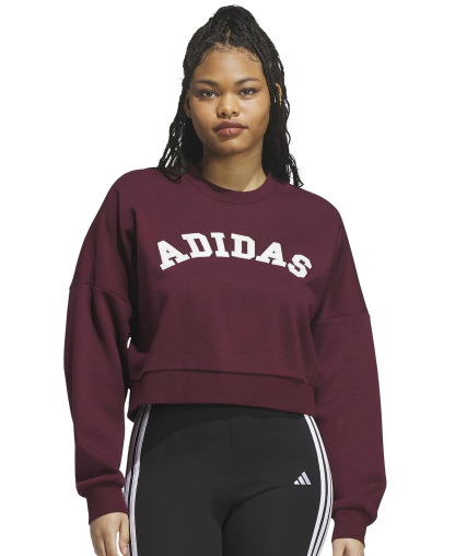 adidas Women's Chenille Logo Graphic Sweatshirt - Maroon