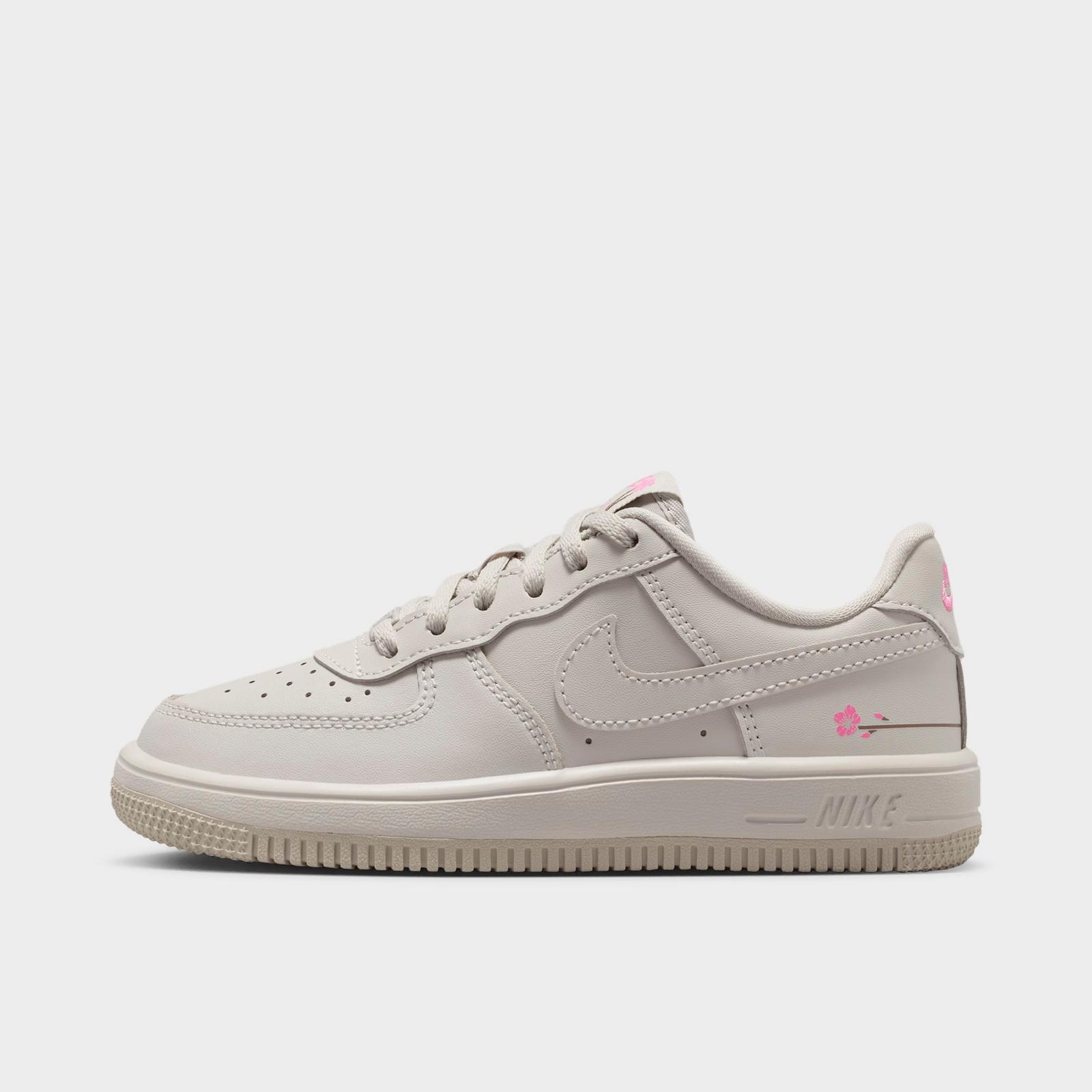 Little Kids' Nike Force 1 Low Casual Shoes - Light Bone/Playful Pink/Fauna Brown/Light Bone