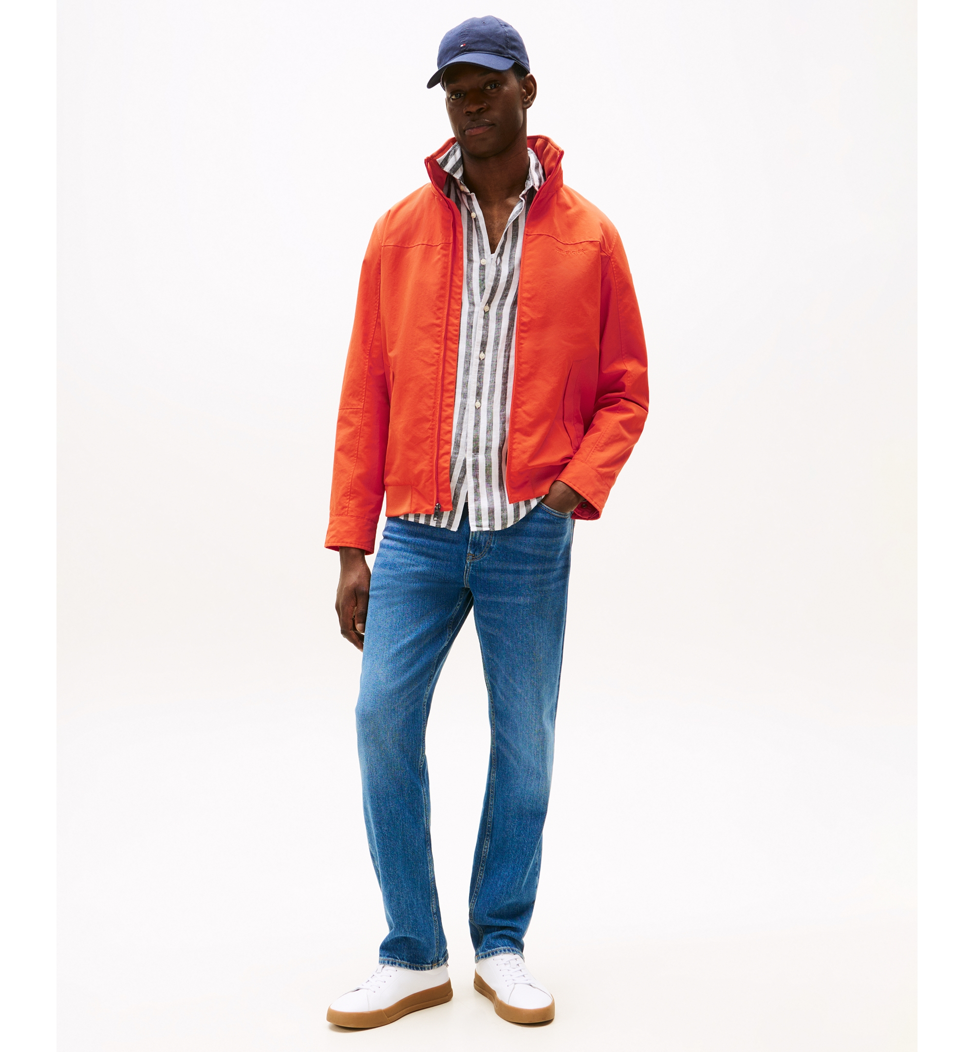 Tommy Hilfiger Men's Regatta Water Resistant Jacket - Brilliant Orange