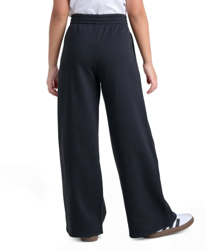 adidas Girls' 8-16 Wide Leg Fleece Pants - Black
