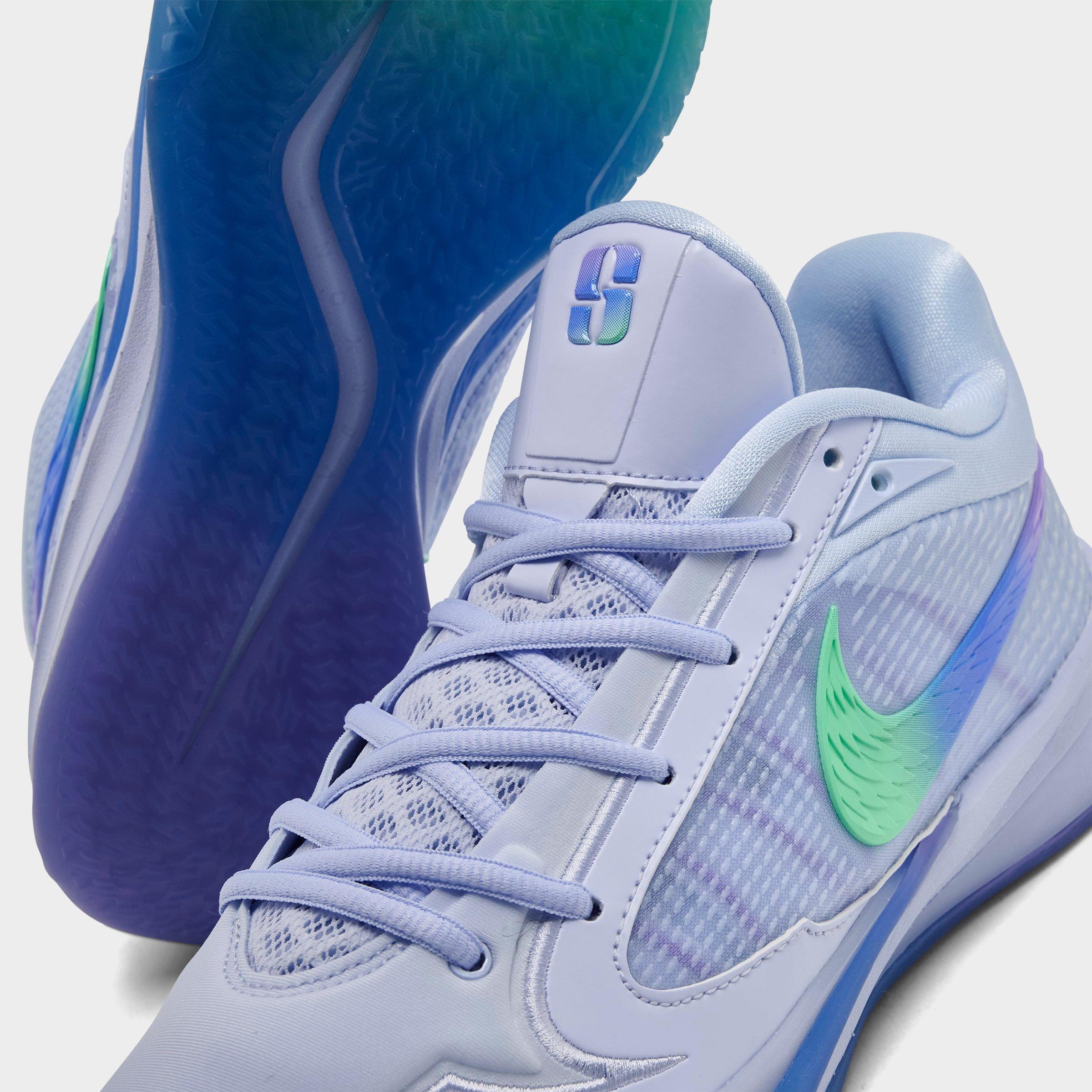 Nithtke Sabrina 4 Basketball Shoes - Palest Purple/Green Glow/Atomic Violet/Victory Lapis - Detail shot