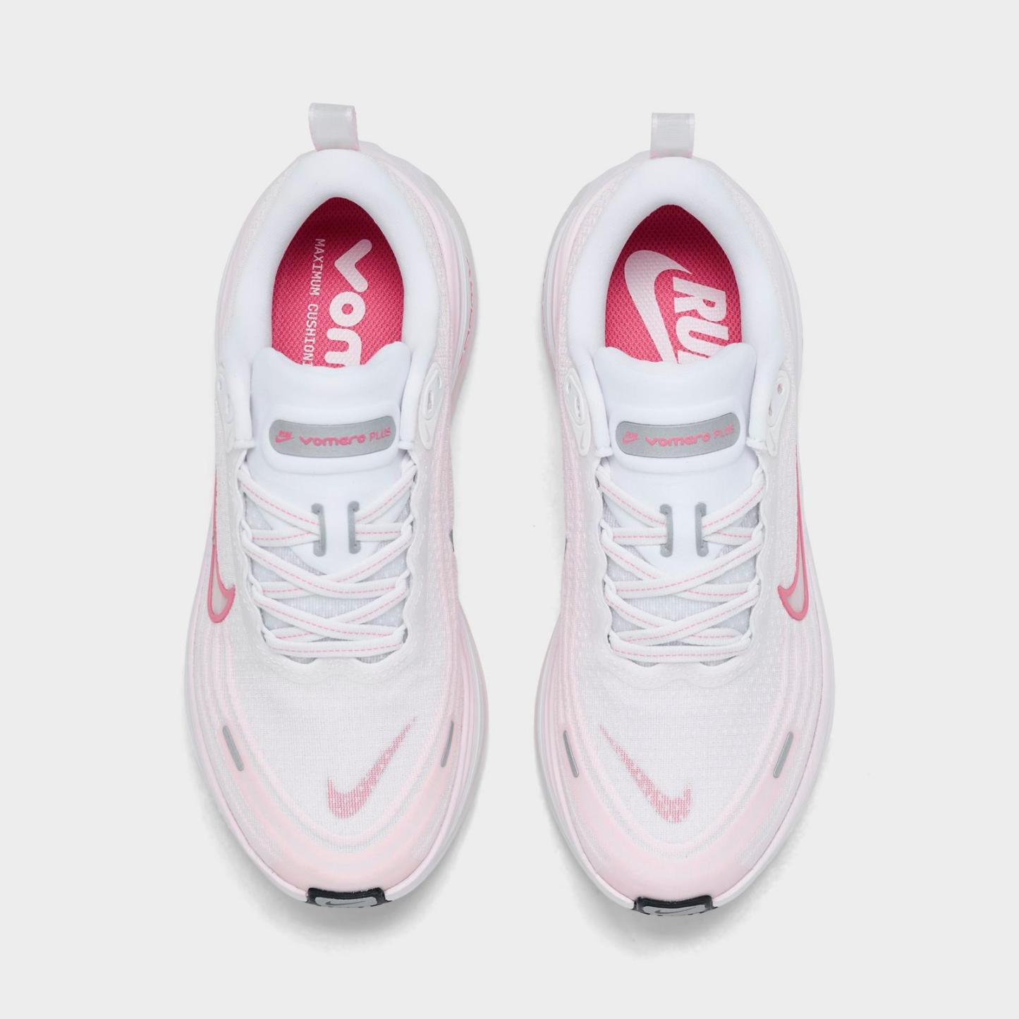 Women's Nike Vomero Plus Running Shoes - White/Pearl Pink/Phantom/Peony
