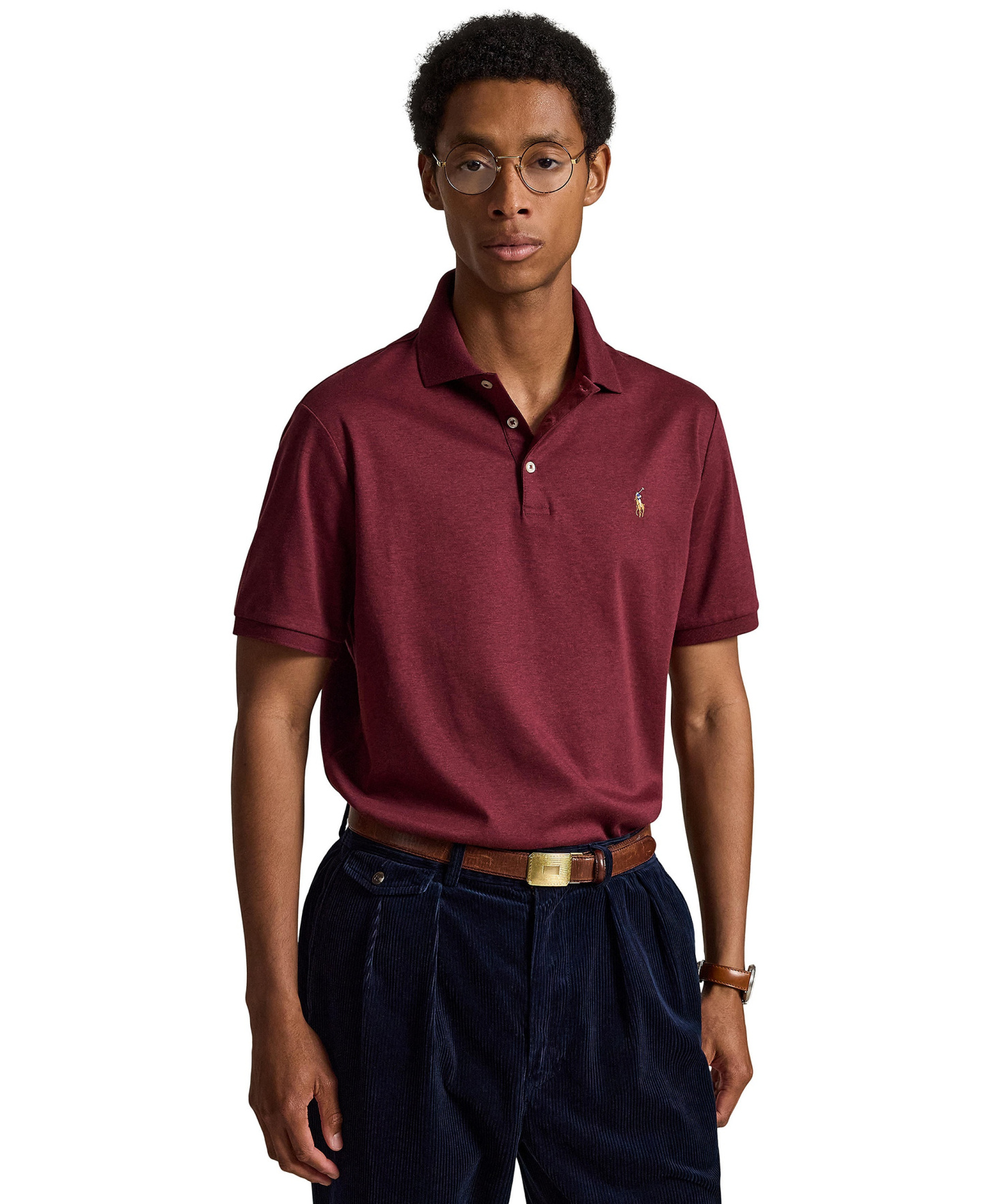Polo Ralph Lauren Men's Classic-Fit Soft Cotton Polo Shirt - Spring Wine Heather