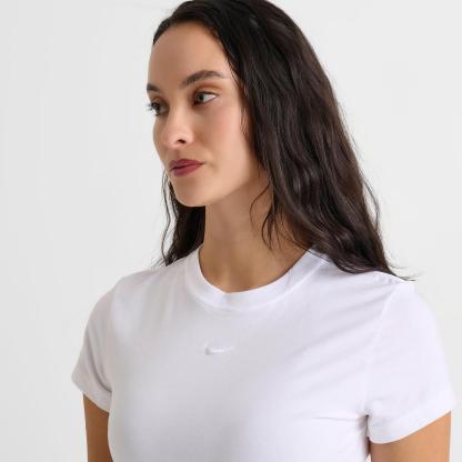 Women's Nike Sportswear Chill Knit Cropped T-Shirt - White