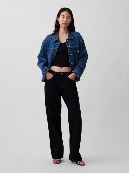 Oversized Icon Denim Jacket - Medium wash