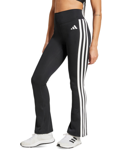 adidas Women's Optime Essentials 3-Stripes Flared Leggings - Black/White