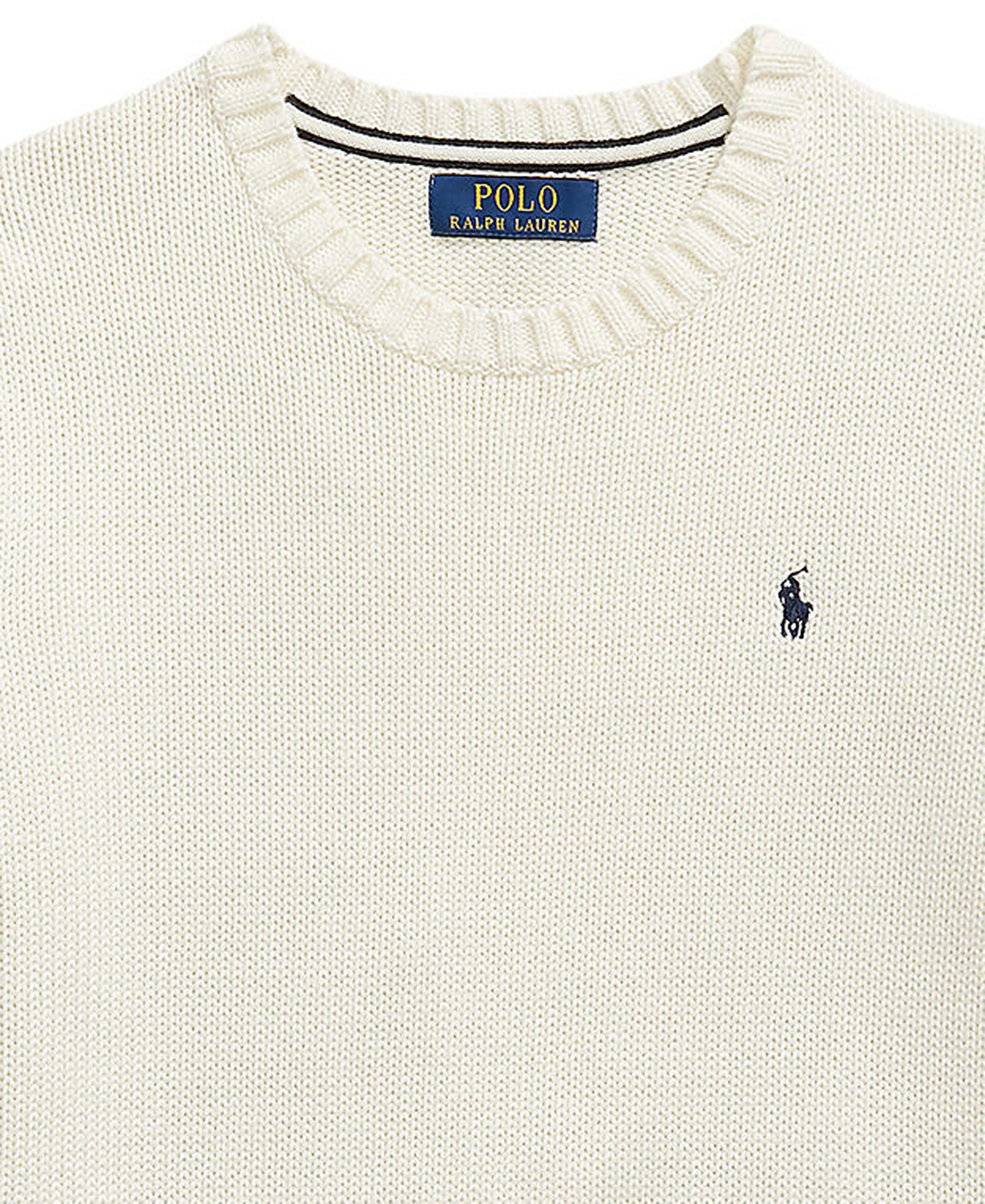 Polo Ralph Lauren Boys' 8-20 Cotton Crewneck Sweater - Clubhouse Cream