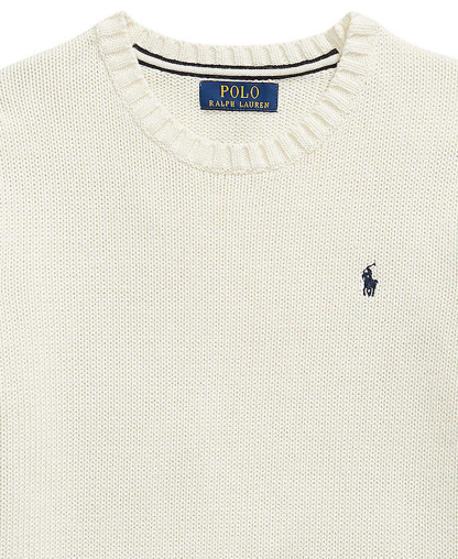 Polo Ralph Lauren Boys' 8-20 Cotton Crewneck Sweater - Clubhouse Cream