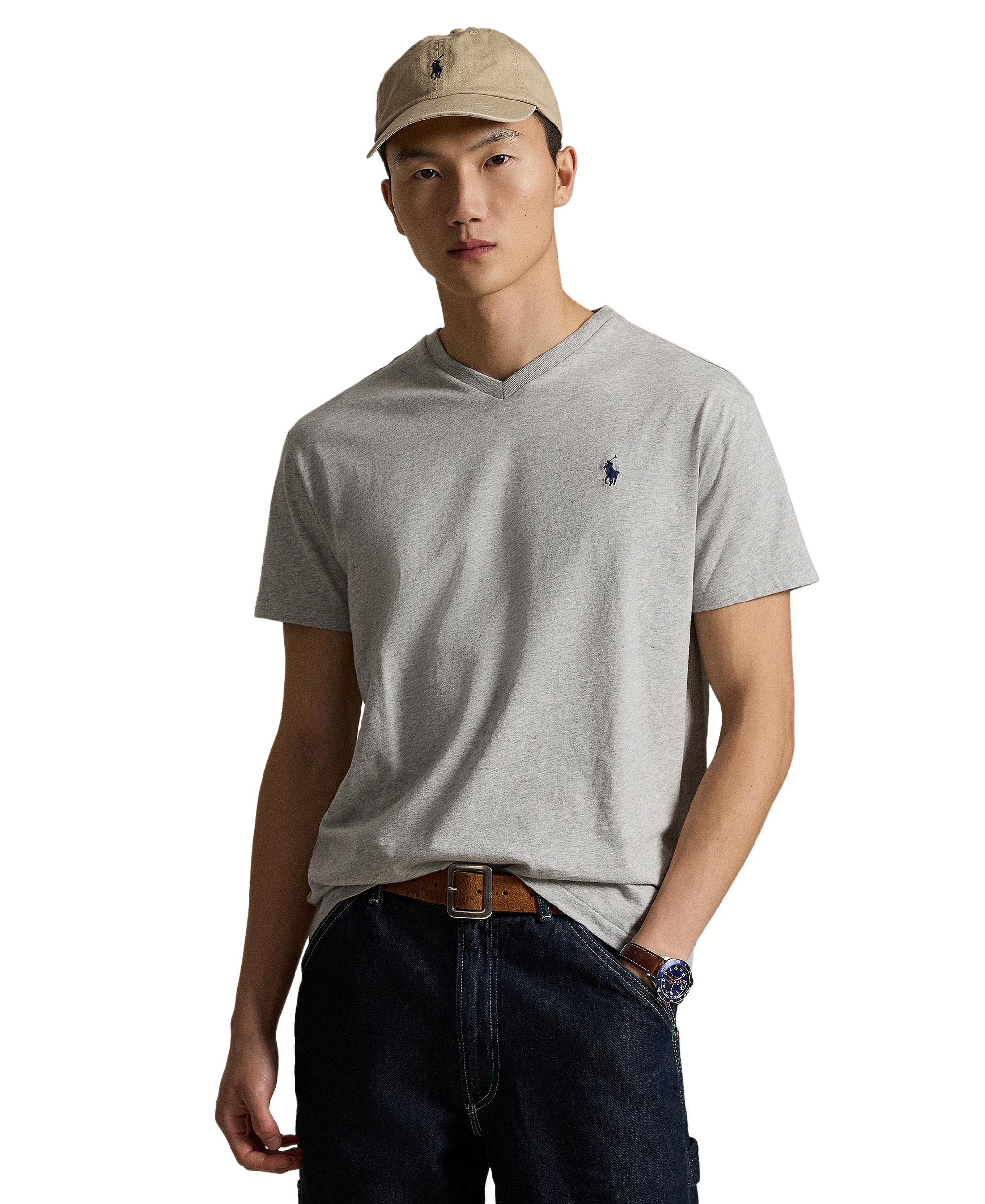 Polo Ralph Lauren Men's Classic-Fit V-Neck T-Shirt - Taylor Heather
