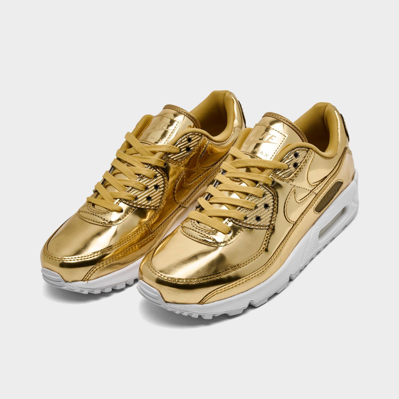 Women's Nike Air Max 90 SP Casual Shoes - Metallic Gold/Club Gold