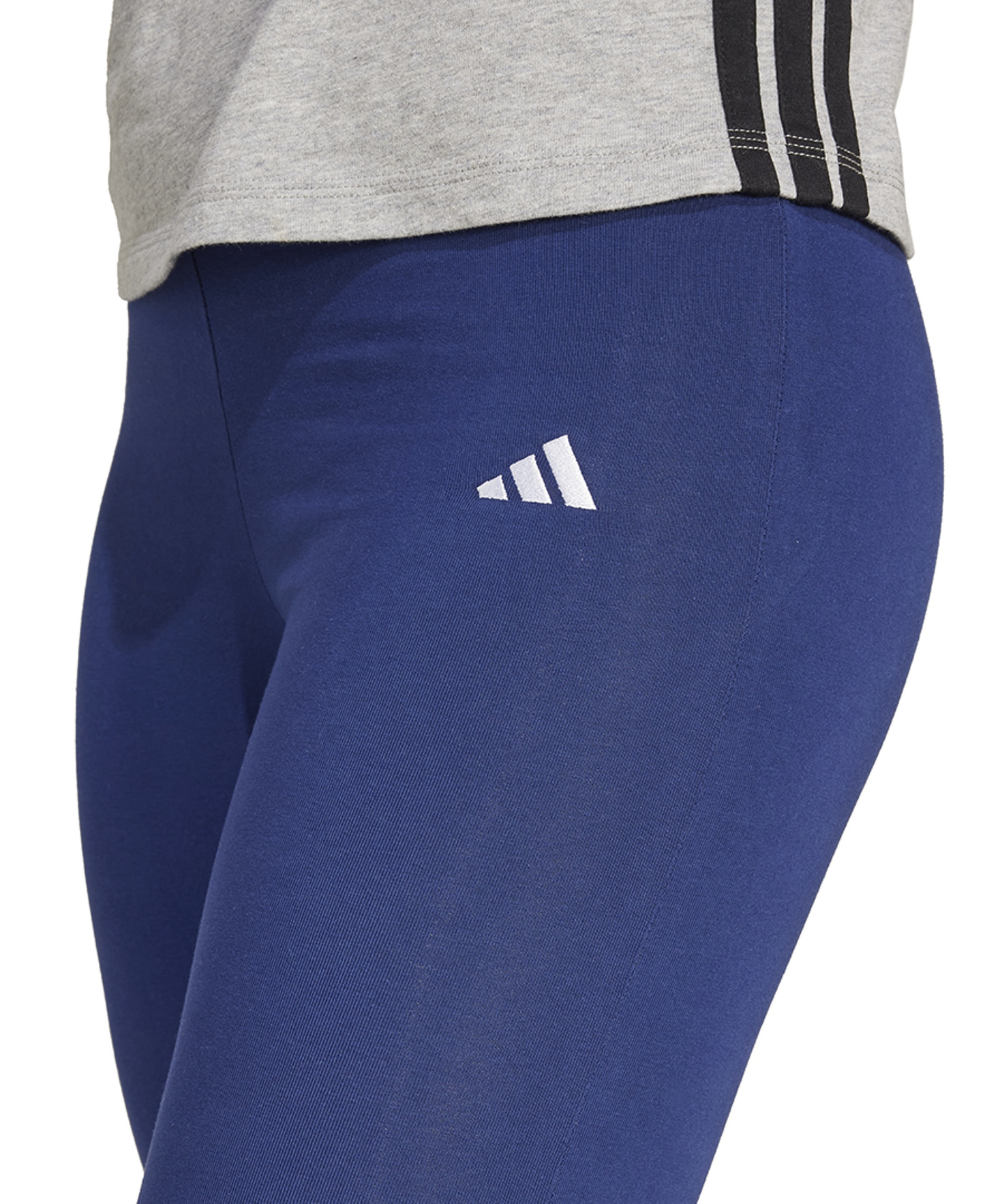 adidas Women's Essentials Small Logo Flared Leggings - Dark Blue/White