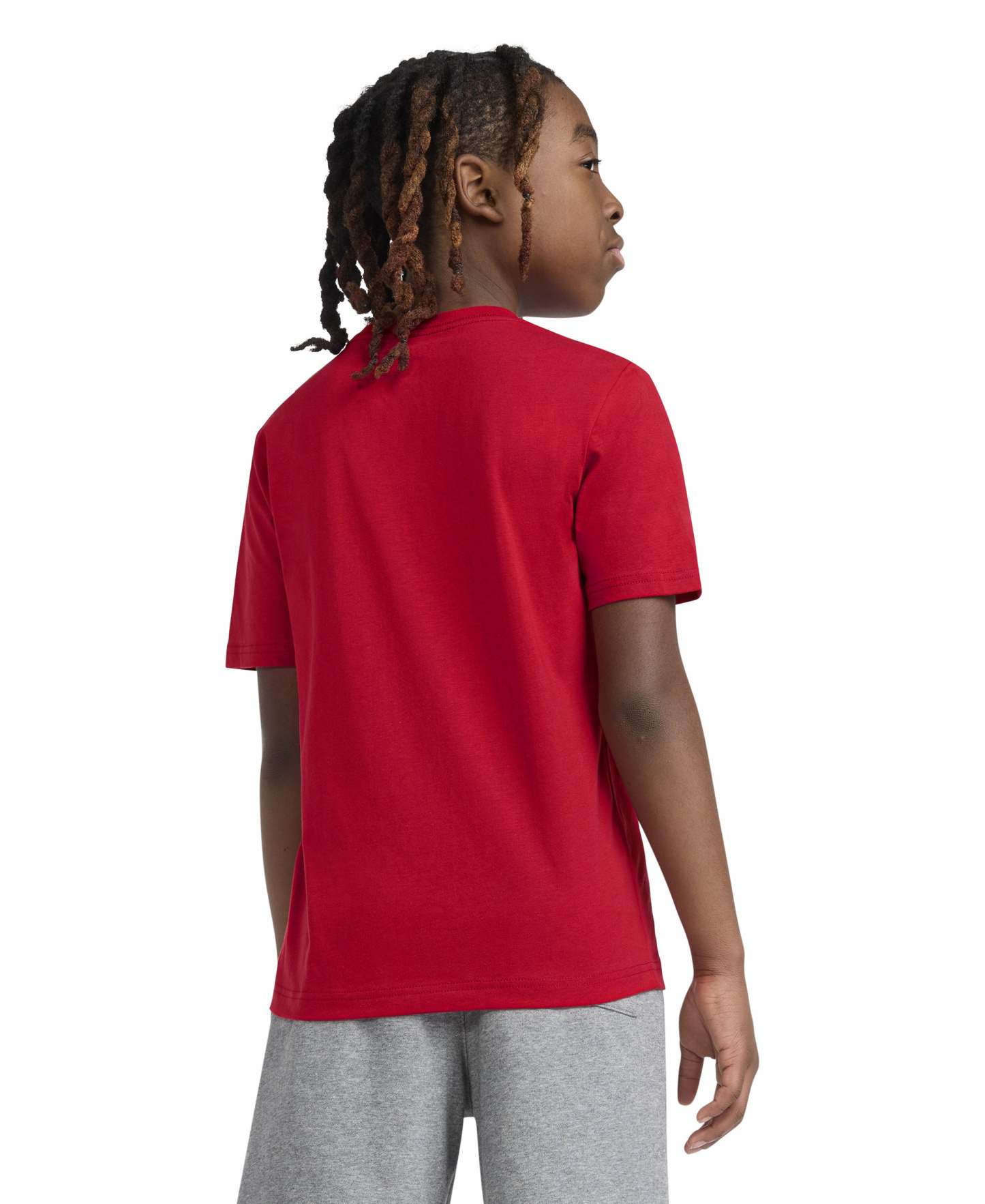 Jordan Boys' 8-20 Jumpman Swoosh Logo Crewneck T-Shirt - Gym Red