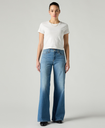 Levi's Women's 318 Shaping Stellar-Stretch Wide-Leg Jeans - Cool Satisfaction