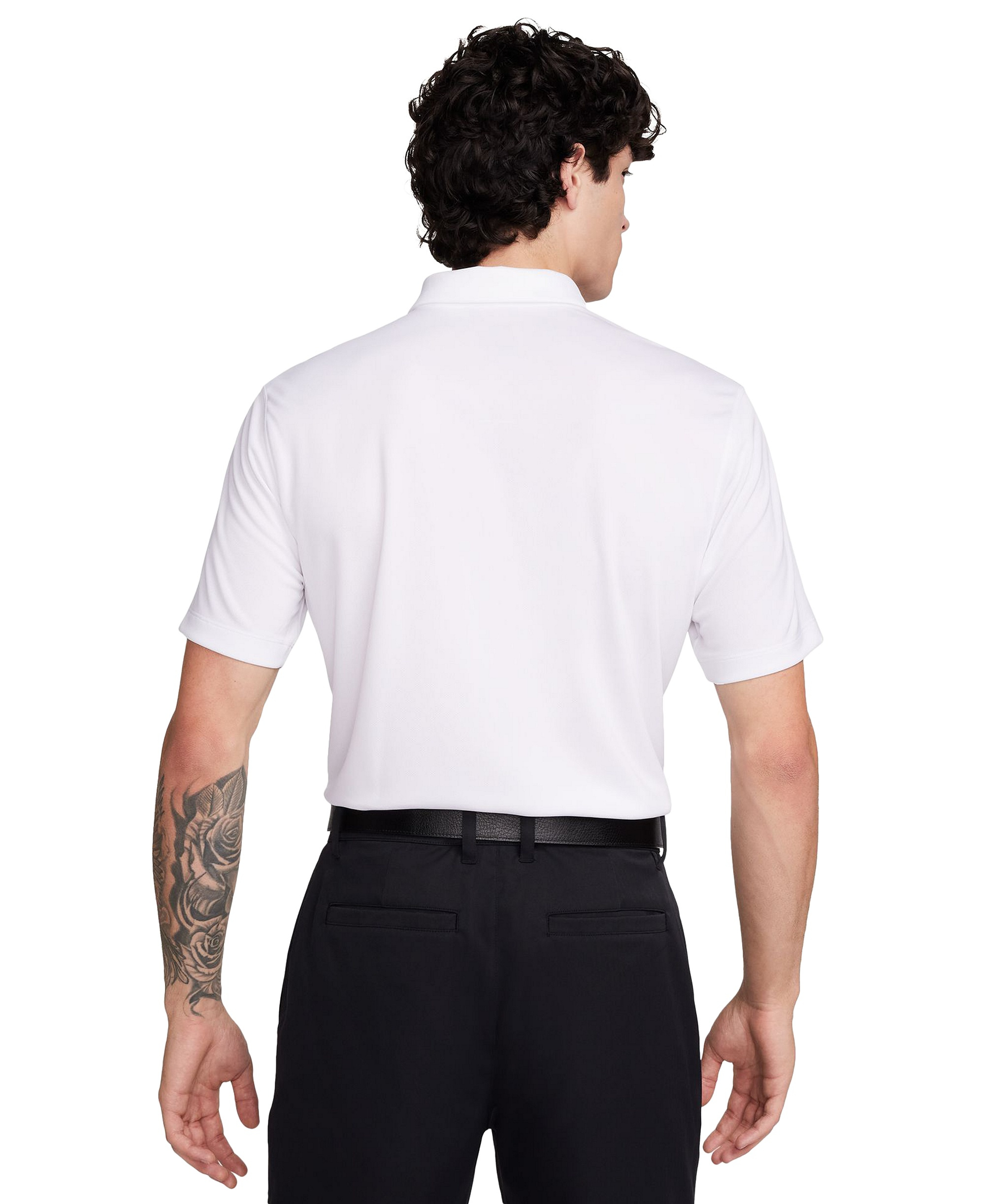 Nike Men's Relaxed-Fit Core Dri-FIT Short-Sleeve Golf Polo Shirt - White/Black