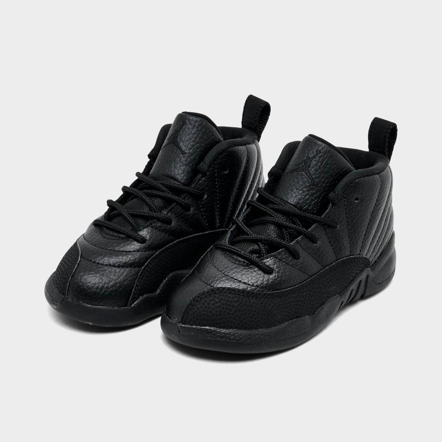 Kids' Toddler Air Jordan Retro 12 Basketball Shoes - Black/Varsity Red - view 2