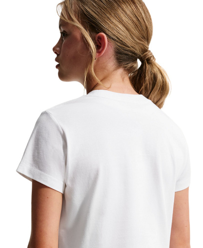 Nike Girls' 7-16 Sportswear Cropped Short-Sleeve T-Shirt - White
