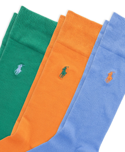 Polo Ralph Lauren Men's Supersoft Dress Socks, 3-Pack - Lt Blue