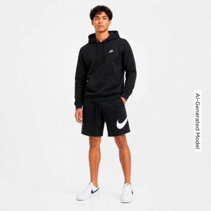 Men's Nithtke Club Fleece Premium Embroidered Pullover Hoodie - Part 1 - Black/Black/Multi
