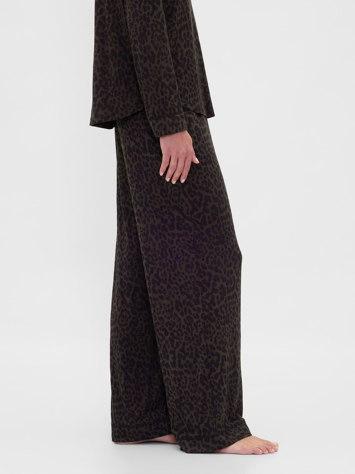SoftMade Modal PJ Pants - Leopard brown print