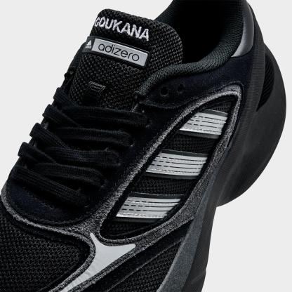 Men's adidas Adizero Goukana Casual Shoes - Core Black/Silver Metallic/Carbon - Detail shot