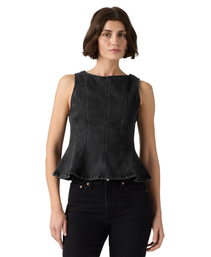 Levi's Premium Women's Leighton Sleeveless High-Neck Peplum Top - Newyork Nights