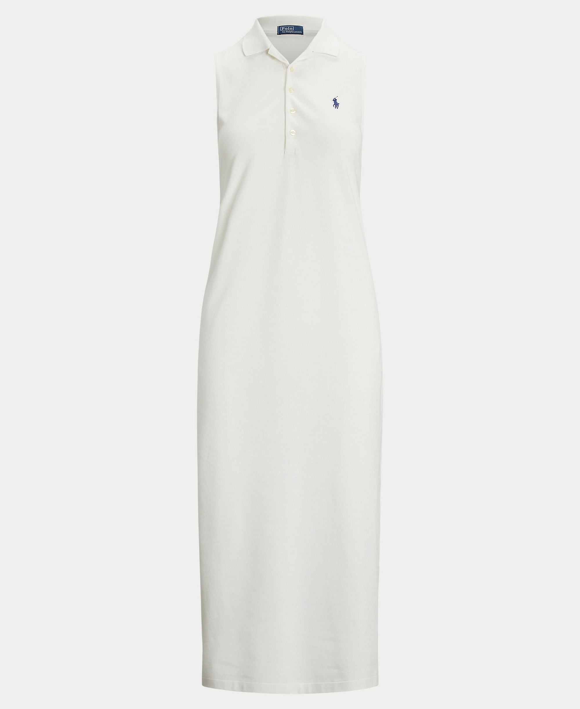 Polo Ralph Lauren Women's Stretch-Cotton Sleeveless Polo Dress - White